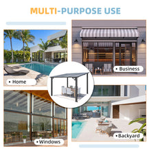 Load image into Gallery viewer, Aluminum Pergola with Canopy 8&#39; x 8&#39;, Black