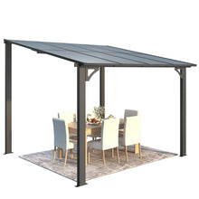 Load image into Gallery viewer, Aluminum Pergola with Canopy 8&#39; x 8&#39;, Black