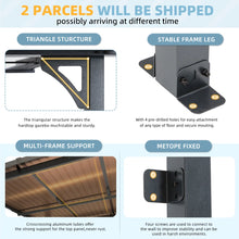 Load image into Gallery viewer, Aluminum Pergola with Canopy 8&#39; x 8&#39;, Black