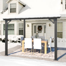 Load image into Gallery viewer, Aluminum Pergola with Canopy 8&#39; x 8&#39;, Black