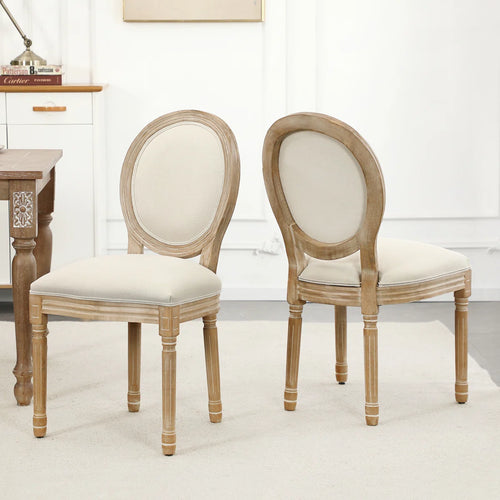 Amando Upholstered Side Chair King Louis Back Solid Wood Dining Chairs (Set of 2)