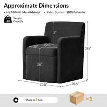 Load image into Gallery viewer, Andrea Accent Chair with Smooth Rolling Casters