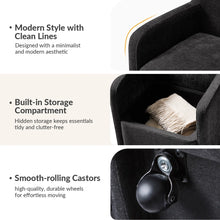 Load image into Gallery viewer, Andrea Accent Chair with Smooth Rolling Casters