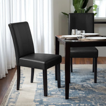 Load image into Gallery viewer, Anirvin Faux Leather Waterproof Upholstered Dining Chair (Set of 2), Black