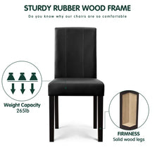 Load image into Gallery viewer, Anirvin Faux Leather Waterproof Upholstered Dining Chair (Set of 2), Black