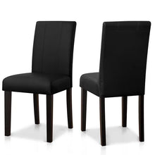 Load image into Gallery viewer, Anirvin Faux Leather Waterproof Upholstered Dining Chair (Set of 2), Black