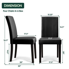 Load image into Gallery viewer, Anirvin Faux Leather Waterproof Upholstered Dining Chair (Set of 2), Black