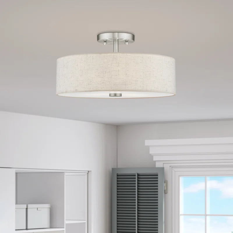 Arianny Fabric Semi Flush Mount