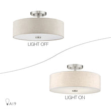 Load image into Gallery viewer, Arianny Fabric Semi Flush Mount