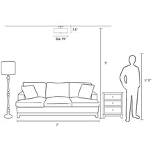 Load image into Gallery viewer, Arianny Fabric Semi Flush Mount