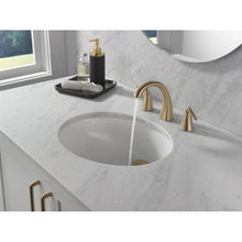 Load image into Gallery viewer, Champagne Bronze Arvo Widespread Bathroom Faucet 3 Hole, 2-handle Bathroom Sink Faucet with Drain Assembly (Part number: 35840LF-CZ)