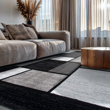 Load image into Gallery viewer, 5&#39;3&quot; x 7&#39;3&quot; Astika Geometric Grey/White/Black Area Rug