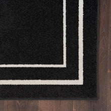Load image into Gallery viewer, 2' x 4' Aubreanna Abstract Machine Woven Chenille Area Rug in Black