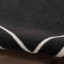 Load image into Gallery viewer, 2' x 4' Aubreanna Abstract Machine Woven Chenille Area Rug in Black