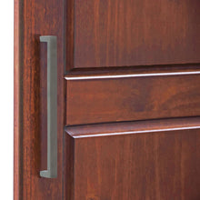 Load image into Gallery viewer, Aveah 100% Solid Wood 3-door Wardrobe Armoire with Mirrored Door, Mocha