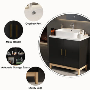 Ballenger 31.6'' Single Bathroom Vanity with Manufactured Wood Top