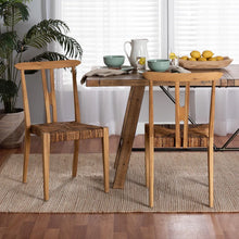 Load image into Gallery viewer, Baxton Studio Artha Modern Bohemian Natural Brown Teak Wood And Seagrass 2-Piece Dining Chair Set (Set of 2)
