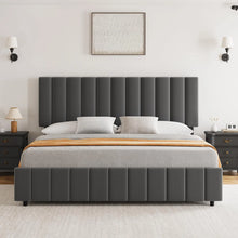 Load image into Gallery viewer, 4 Storage Drawer KING Bed Frame With And Adjustable Headboard, Upholstered Platform Bed Frame