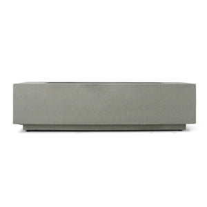 56" Belle Rectangle Concrete Propane Smokeless Fire Pit Table