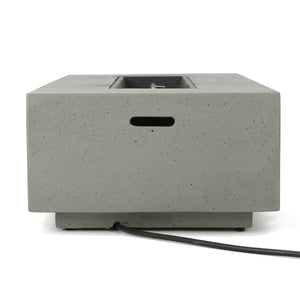 56" Belle Rectangle Concrete Propane Smokeless Fire Pit Table