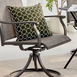 Bhavika Swivel Outdoor Dining Armchairs (Set of 2)