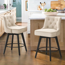 Load image into Gallery viewer, Bianny Swivel Upholstered Counter Stool (Set of 2)