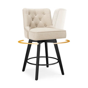 Bianny Swivel Upholstered Counter Stool (Set of 2)