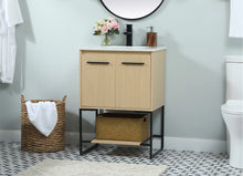 Load image into Gallery viewer, Bingen 24.02&#39;&#39; Single Bathroom Vanity with Engineered Marble Top