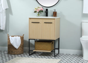 Bingen 24.02'' Single Bathroom Vanity with Engineered Marble Top