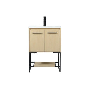 Bingen 24.02'' Single Bathroom Vanity with Engineered Marble Top