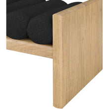 Load image into Gallery viewer, 52&quot; Boucle Fabric Wood Bench