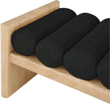 Load image into Gallery viewer, 52&quot; Boucle Fabric Wood Bench