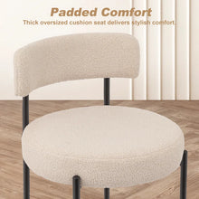 Load image into Gallery viewer, Boucle Upholstered Dining Chair With Back (Set of 2)
