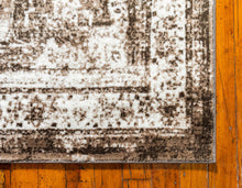 Load image into Gallery viewer, 7&#39;10&quot; x 11&#39; Brandt Oriental Indoor Rug, Light Brown, Chocolate, Ivory