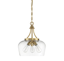 Load image into Gallery viewer, Breena 3 - Light Unique/Statement Pendant, Warm Brass