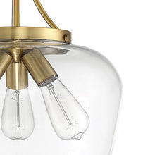 Load image into Gallery viewer, Breena 3 - Light Unique/Statement Pendant, Warm Brass