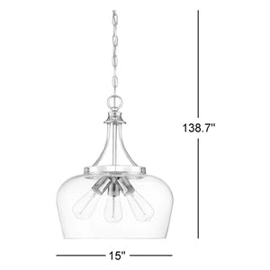 Breena 3 - Light Unique/Statement Pendant, Warm Brass
