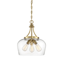 Load image into Gallery viewer, Breena 3 - Light Unique/Statement Pendant, Warm Brass