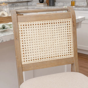 Breider Natural Cane SINGLE Counter Stool