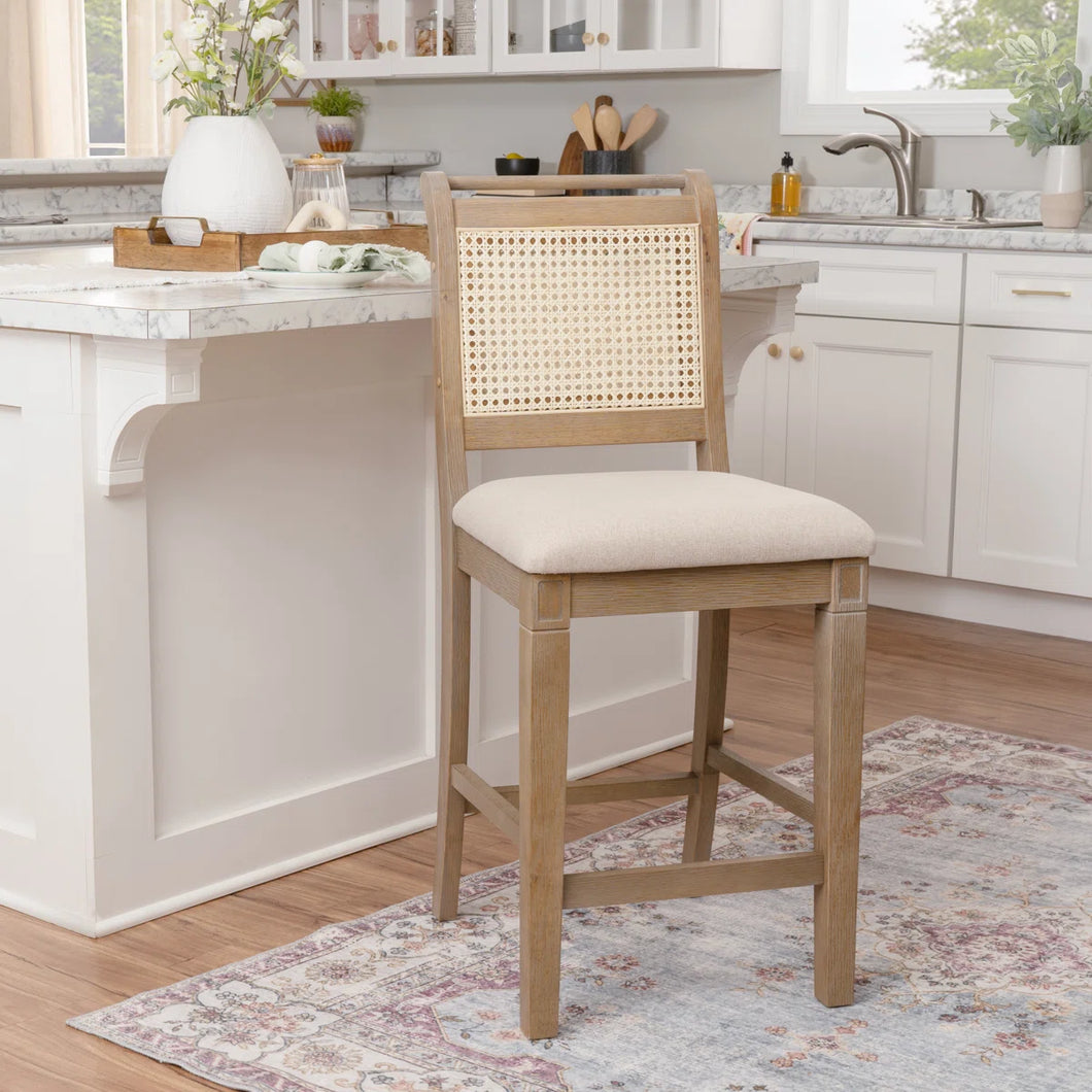Breider Natural Cane SINGLE Counter Stool