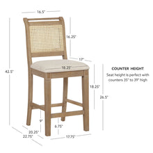 Load image into Gallery viewer, Breider Natural Cane SINGLE Counter Stool