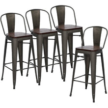 Load image into Gallery viewer, 24" Burney Counter Stool with Metal Frame (Set of 4)