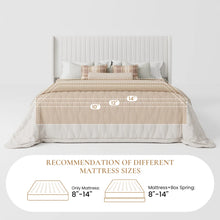 Load image into Gallery viewer, Candler Velvet Upholstered Platform Bed with Wingback Headboard and Wooden Slats FULL