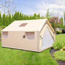 Load image into Gallery viewer, Canvas Wall Tent 14x16 FT w Frame, Fire Water Repellent 12 People For Camping