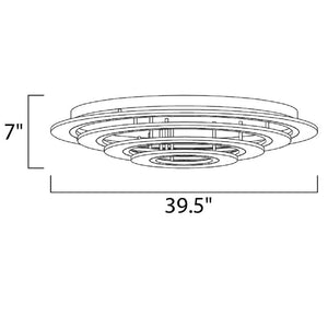 39.5” Cassiopeia 4 - Light Unique/Statement Geometric LED Flush Mount