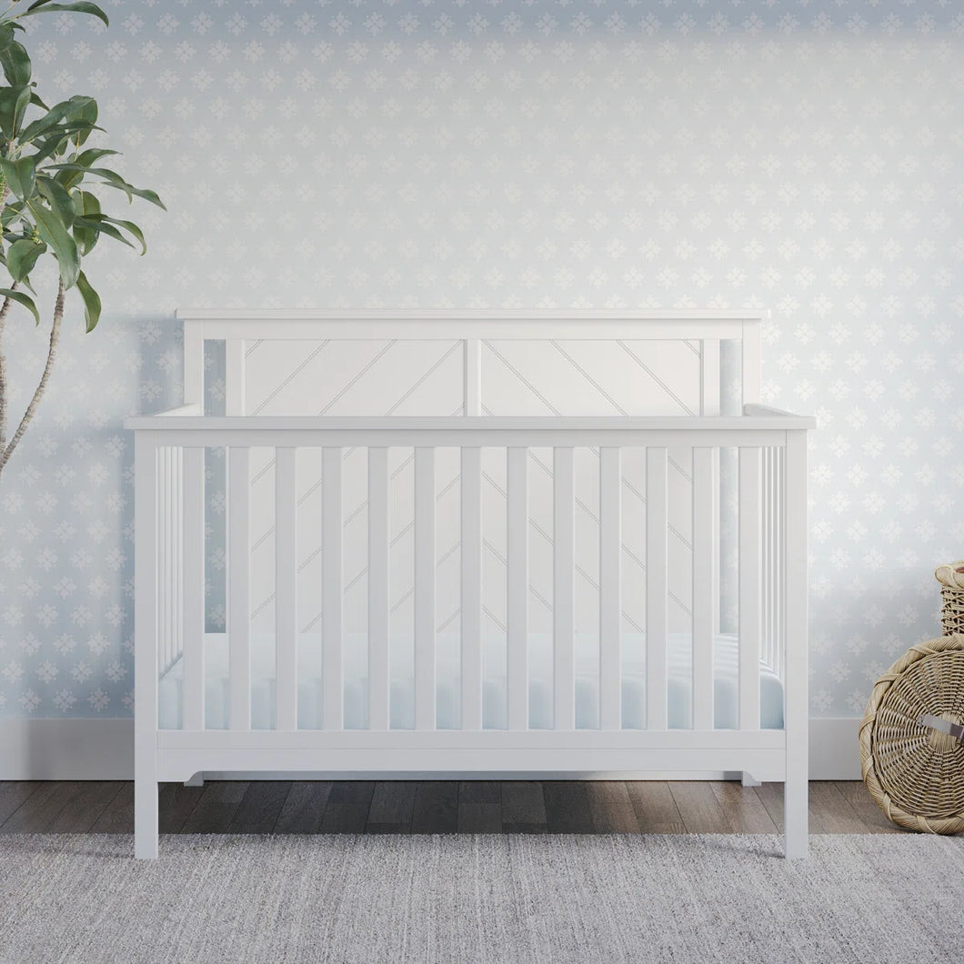 Child Craft Hampton Flat Top 4-in-1 Convertible Crib, White