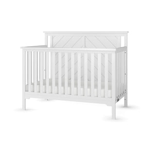 Child Craft Hampton Flat Top 4-in-1 Convertible Crib, White