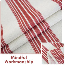 Load image into Gallery viewer, Chris Striped Linen Blend Textured Light Filtering Semi Sheer Rod Pocket Back Tab Curtains (Set of 2)