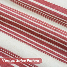 Load image into Gallery viewer, Chris Striped Linen Blend Textured Light Filtering Semi Sheer Rod Pocket Back Tab Curtains (Set of 2)