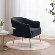 Load image into Gallery viewer, Chynna Velvet Armchair, Black with Gold Legs